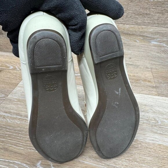 SAS Tripad Cream Leather Loafers Women's Size 8.5 - Picture 4 of 7